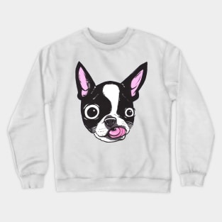 Boston Terrier Face Crewneck Sweatshirt